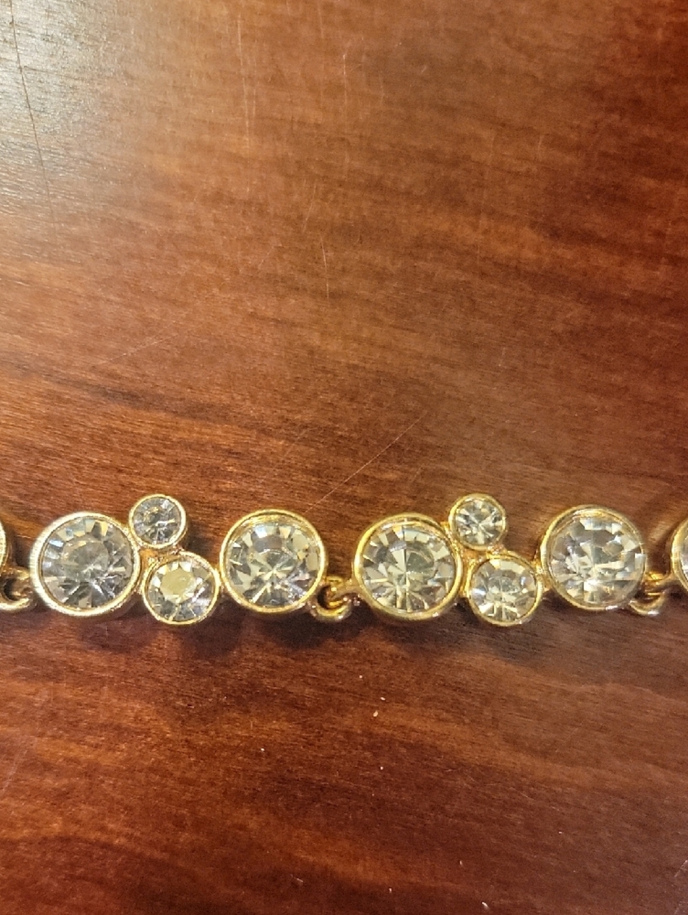 Banana Republic Gold Crystal Station Necklace - Picture 4 of 5